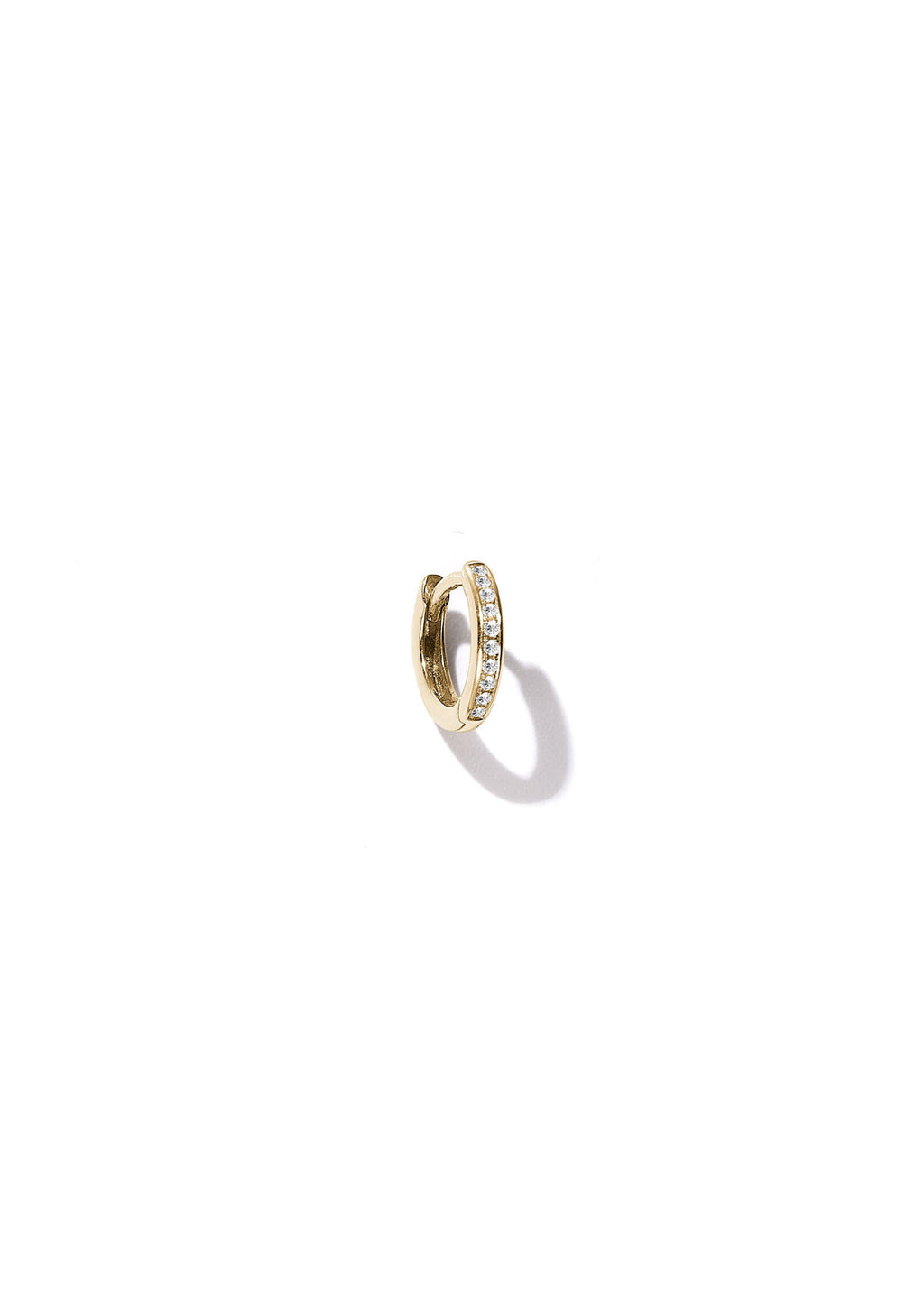 Elysia Era Medium 14k Gold Hoop m. Diamanten