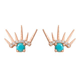 Evil Eye Part II 18K Rose Gold Stud w. Diamonds