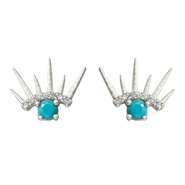 Evil Eye Teil II 18K Weißgold Stud W. Diamanten