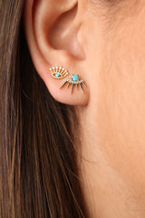 Evil Eye Part II 18K Rose Gold Stud w. Diamonds