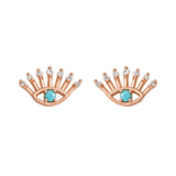 Evil Eye Part I 18K Rose Gold Stud w. Diamonds