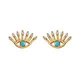 Evil Eye Part I 18K Gold Stud w. Diamonds