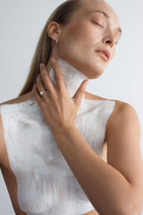 Tiny Clash Engagement 14K Whitegold Ring w. 0.57ct Lab-Grown Diamonds