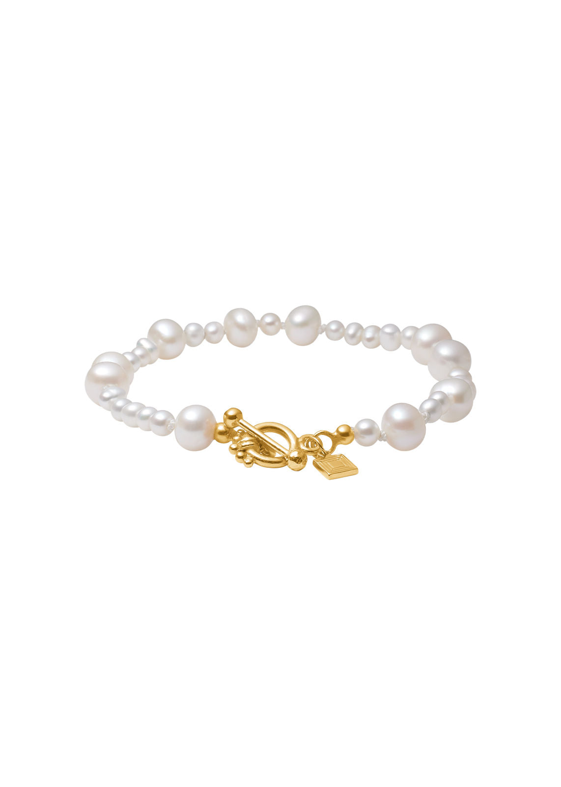 Madeleine Forgyldt Armbånd m. Perle