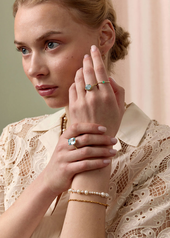 Madeleine Gold Plated Bracelet w. Pearl