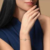 Alphabet Initial F 18K Gold, Rosegold or Whitegold Bracelet w. Solitaire Lab-Grown Diamond