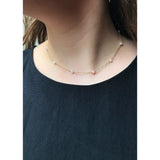 Valentine 18K Gold Plated Necklace w. Quartz