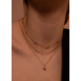 Pink 18K Gold Plated Necklace w. Tourmaline