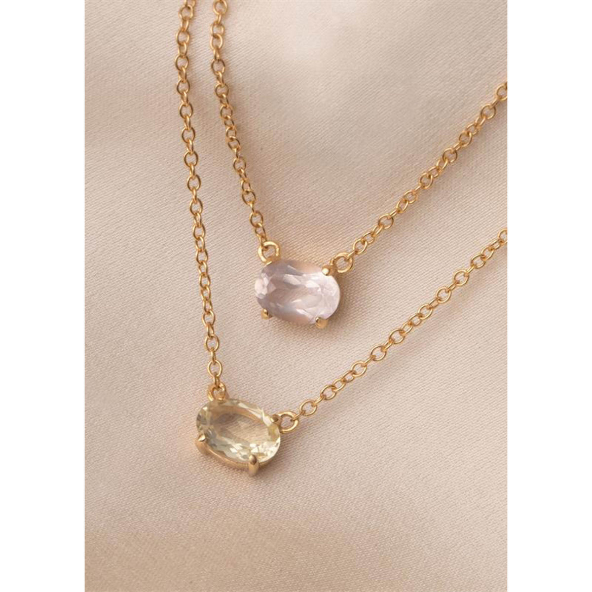 Halskette 18K vergoldet I Quartz