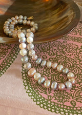 Pearl Jam Gold Plated Necklace w. Pearl