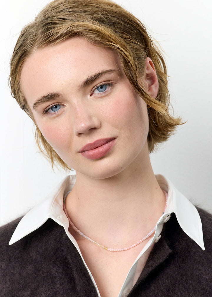 Ombré Gold Plated Necklace w. Beryl