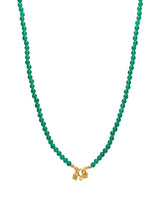 Mimi Gold Plated Necklace w. Green Agate