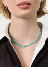 Gigi Gold Plated Necklace w. Amazonite