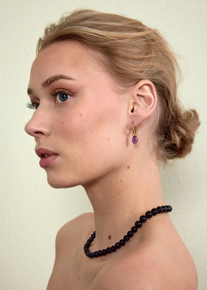Anais Gold Plated Necklace w. Amethyst