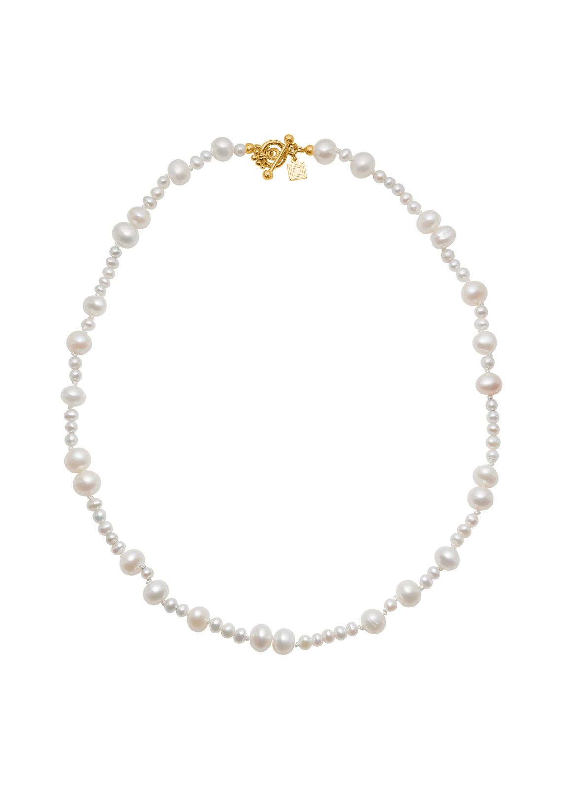 Madeleine Gold Plated Necklace w. White Pearls