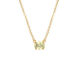 Chain 18K Gold Plated Necklace w. Quartz