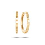 Pinstripe medium 18K Gold Plated Hoop