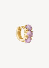 Olalla mini 18K Gold Plated Hoop w. Amethyst