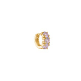 Olalla mini 18K Gold Plated Hoop w. Amethyst