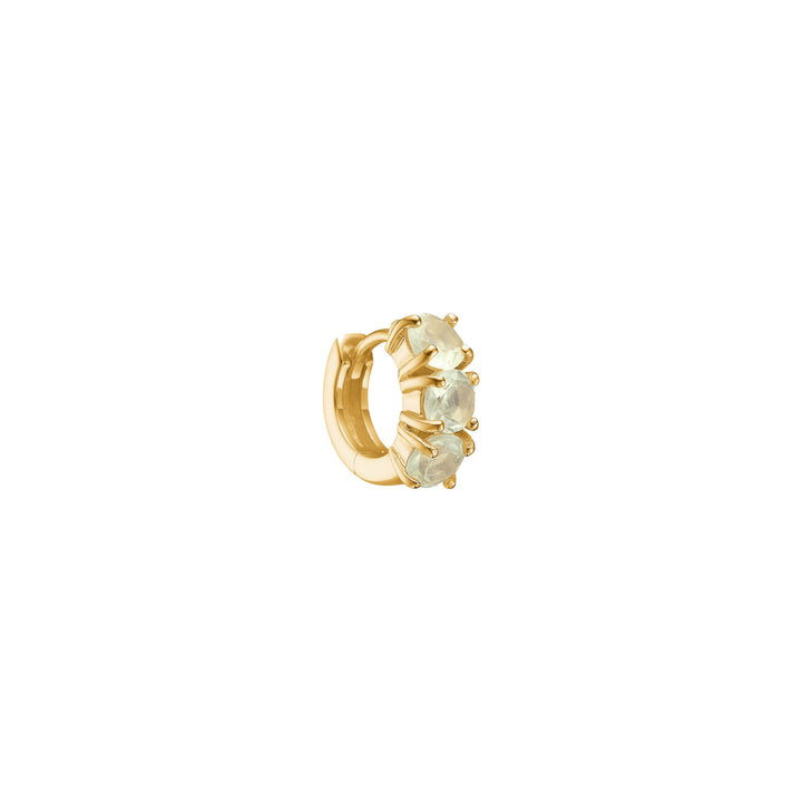 Lemon mini 18K Gold Plated Hoop w. Quartz