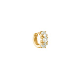 Riff Mini 18K Gold Plated Hoop W. Prasiolith