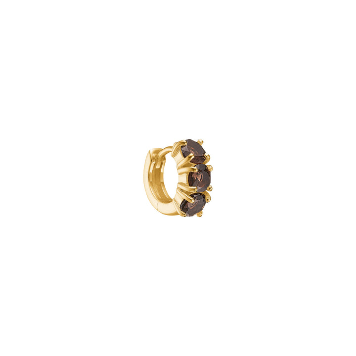 PASHA mini 18K Gold Plated Hoop w. Quartz