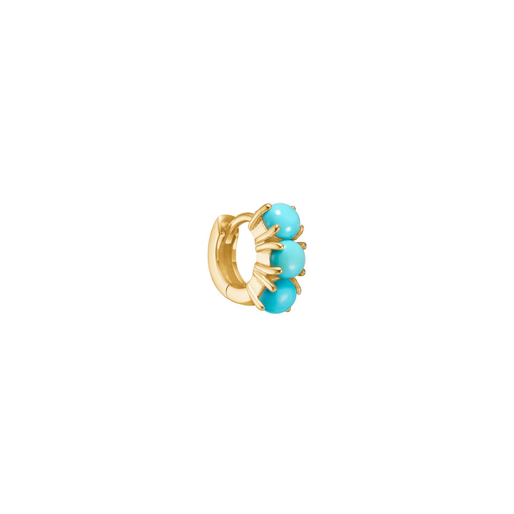 PASHA mini 18K Forgyldt Hoop m. Turkis