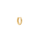 Fishbone mini 18K Gold Plated Hoop w. Herringbone details