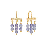 Mirage 18K Gold Plated Earrings w. Tanzanite