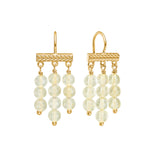 Mirage 18K Gold Plated Earrings w. Quartz