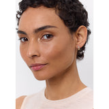 Lemon mini 18K Gold Plated Hoop w. Quartz