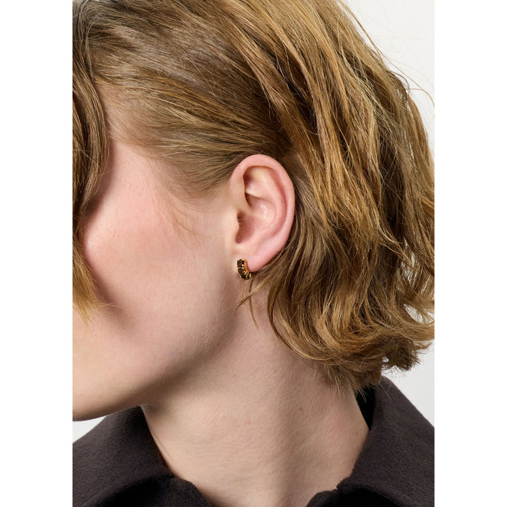 PASHA mini 18K Gold Plated Hoop w. Quartz