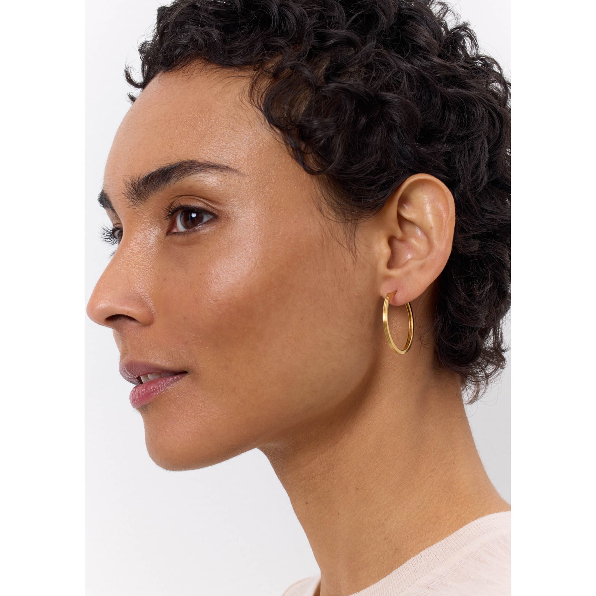 Unicorn large 18K Gold Plated Hoop