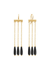 Talitha Gold Plated Earrings w. Black Agate