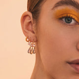 Pinstripe mini 18K Forgyldt Hoop