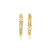 Fleur Blossom 18K Guld Hoops m. Diamanter