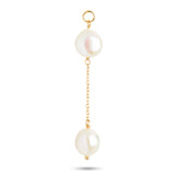 Pearl Jam long 18K Gold Plated Earring-Pendant w. Pearls