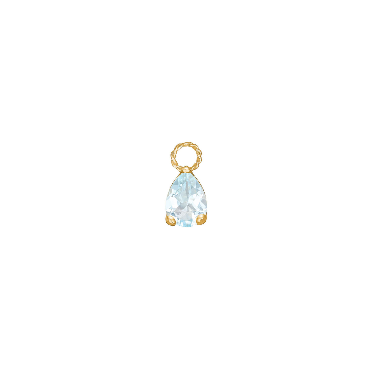 Reef 18K Gold Plated Earring w. Topaz Drop