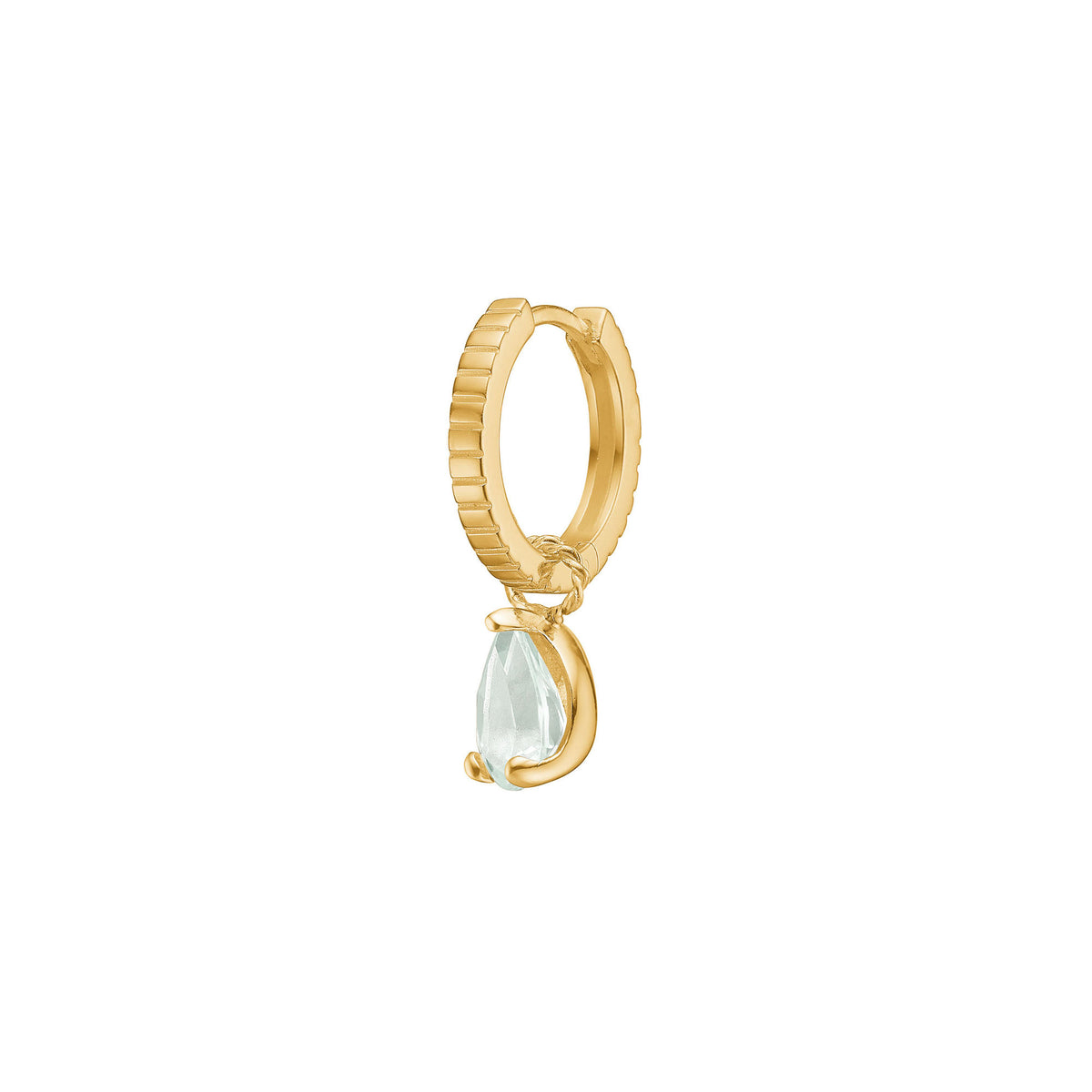 Reef 18K Gold Plated Earring w. Prasiolite