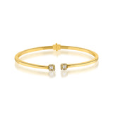 Fortuna 18K Gold Bangle w. Diamonds