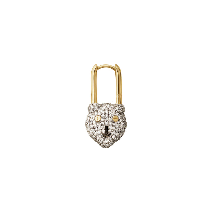 For the love of Ted 14K Gold Huggie w. Lab-Grown Diamonds