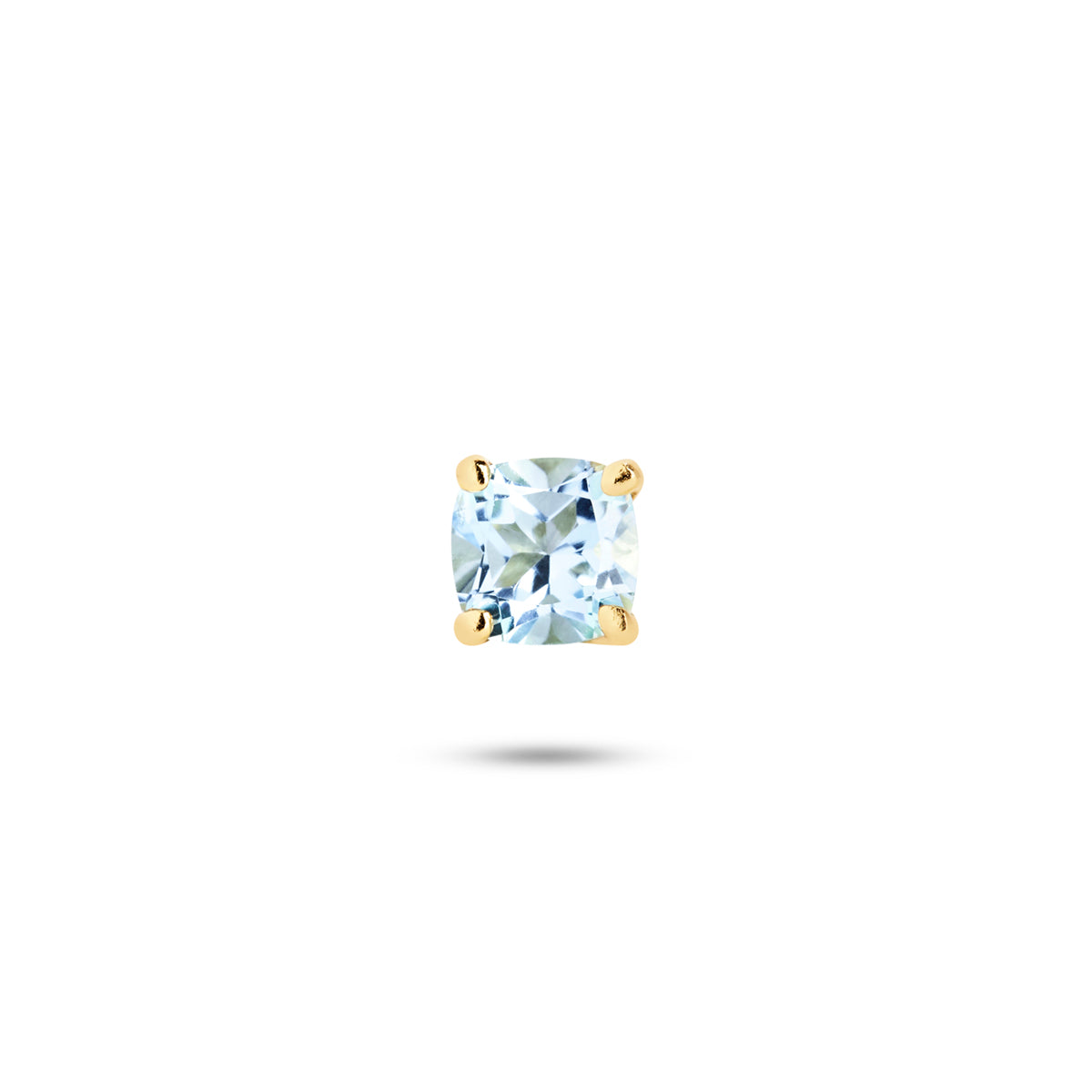 Gem Candy Simple 18K Gold Plated Stud w. Topaz