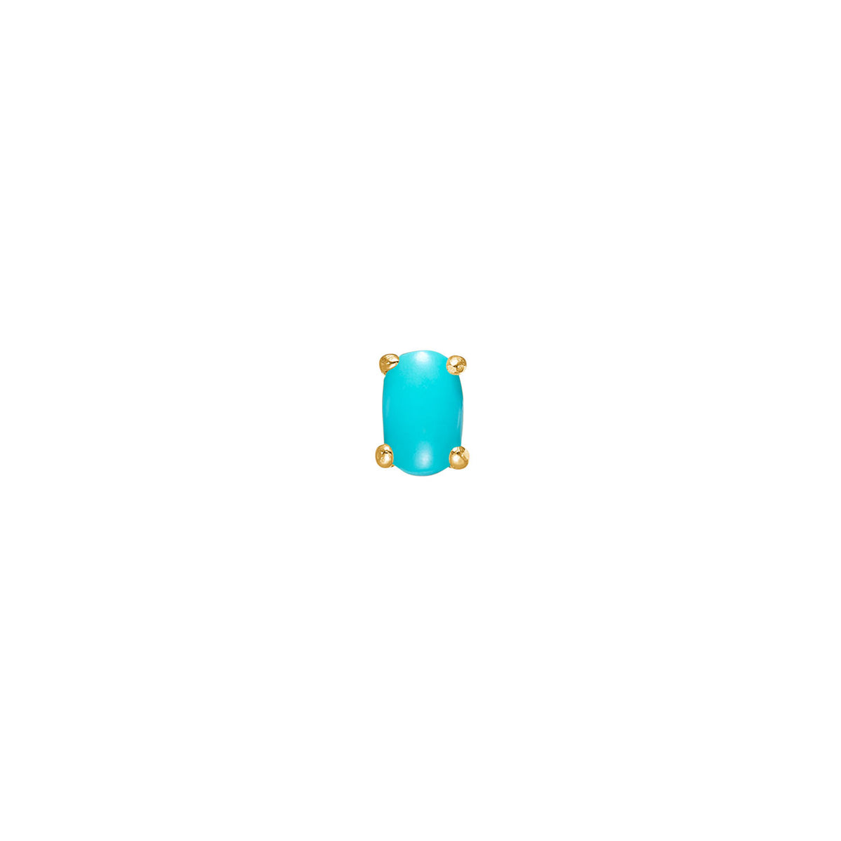 18K Gold Plated Stud w. Turquoise