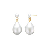 Reef 18K Gold Plated Studs w. Pearls