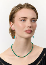Parisa Gold Plated Studs w.Green Agate & Amazonite