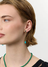 Parisa Gold Plated Studs w.Green Agate & Amazonite