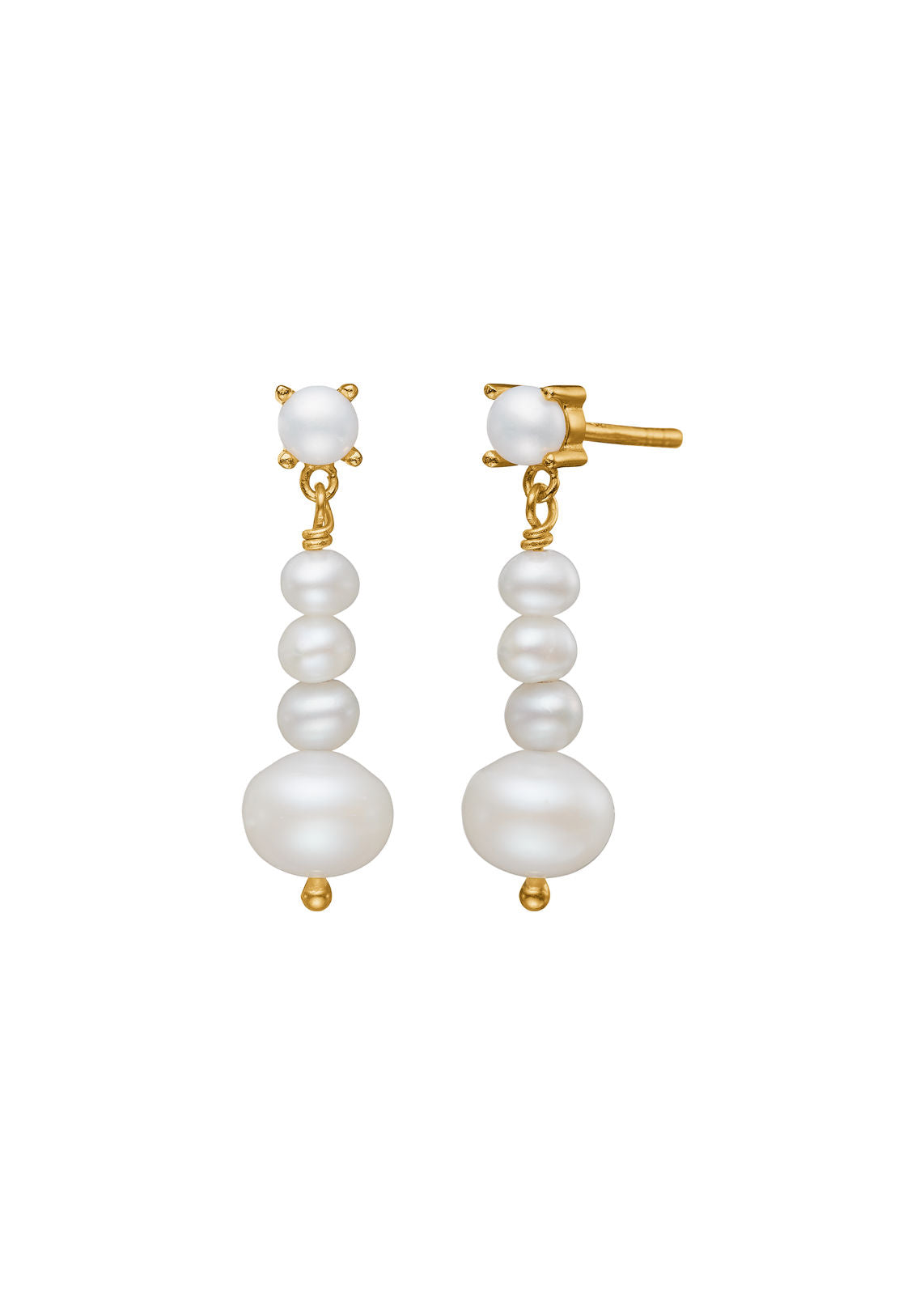 Madeleine Gold Plated Studs w. Pearls