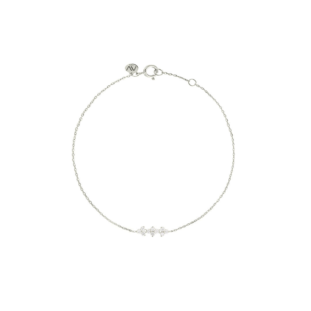 Fairy Lights 18K White Gold Bracelet w. Diamonds