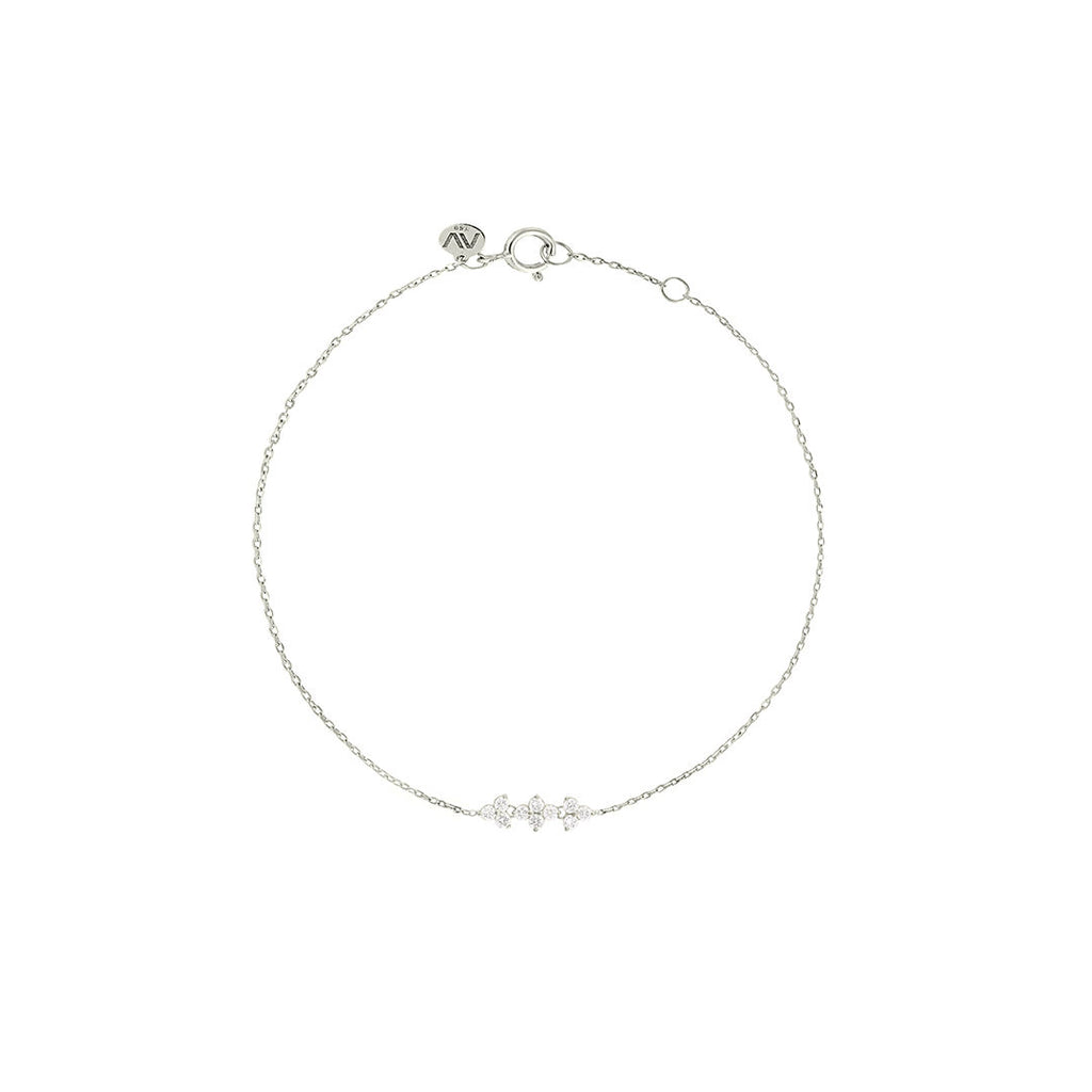 Fairy Lights 18K White Gold Bracelet w. Diamonds