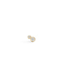 Fina 18K Gold Studs w. Diamonds